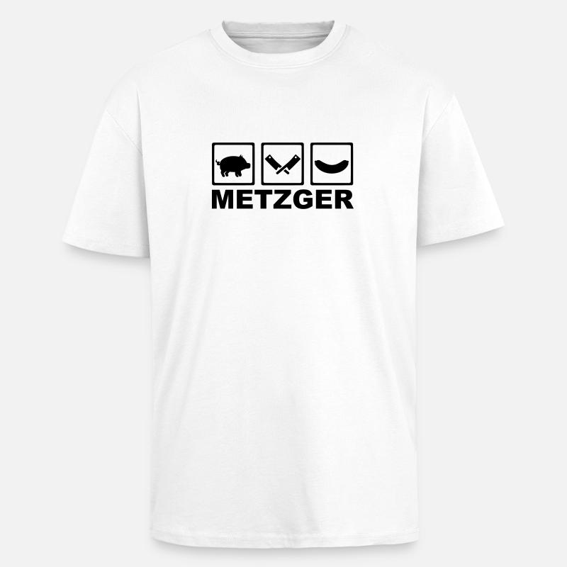 Metzger - Oversized Heavyweight Unisex T-Shirt - Weiß