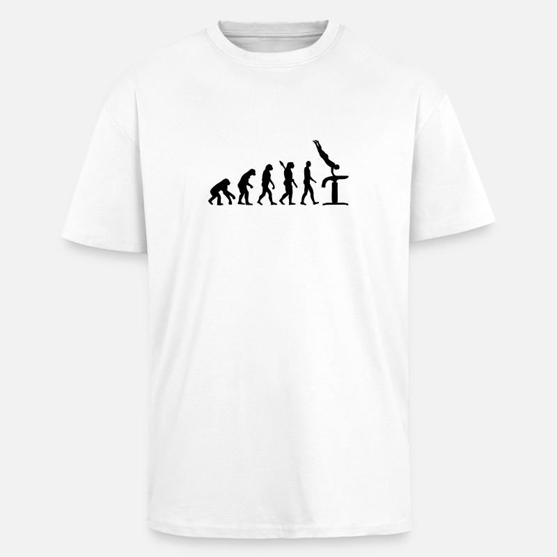 Evolution Gymnastics - Unisex Oversized Heavyweight T-shirt - white
