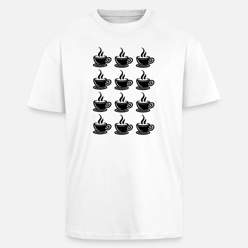 Coffee - Unisex Oversized Heavyweight T-shirt - white