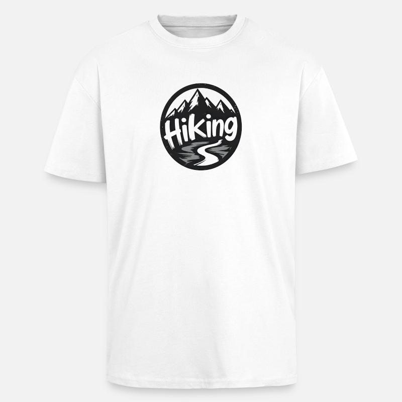 Abenteuerlicher Bergwanderer Eyecatcher - Oversized Heavyweight Unisex T-Shirt - Weiß