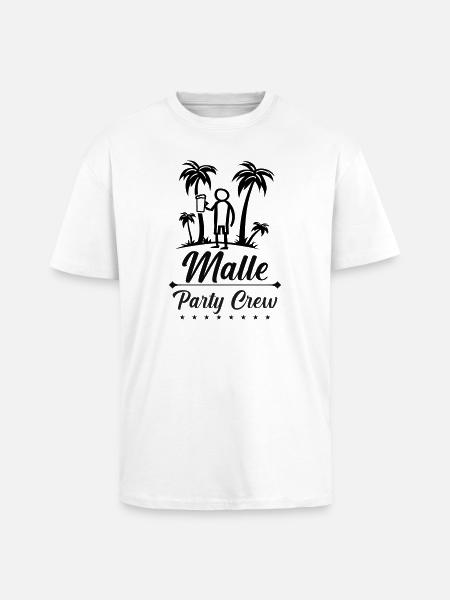 Malle Party Crew Design - Unisex Oversized Heavyweight T-shirt - white