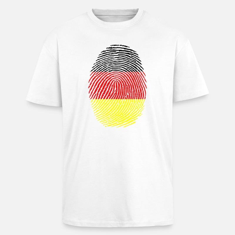 Allemand Allemand ADN Drapeau Empreinte digitale - T-shirt unisexe oversize épais - blanc