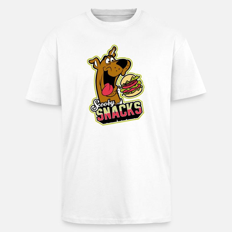Scooby-Doo Scooby Snacks Avec Burger - T-shirt unisexe oversize épais - blanc