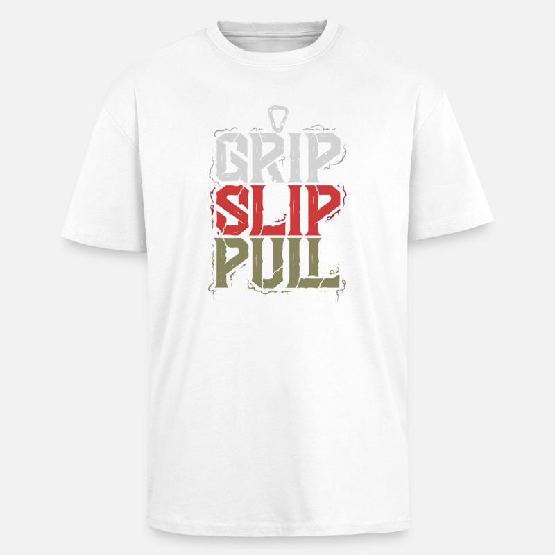 Grip Slip Pull - T-shirt unisexe oversize épais - blanc