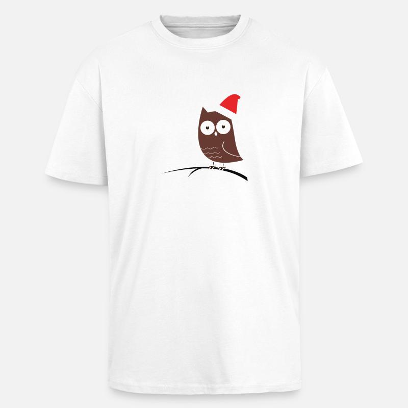 Die Weihnachts-Eule! Geschenk Idee - Oversized Heavyweight Unisex T-Shirt - Weiß