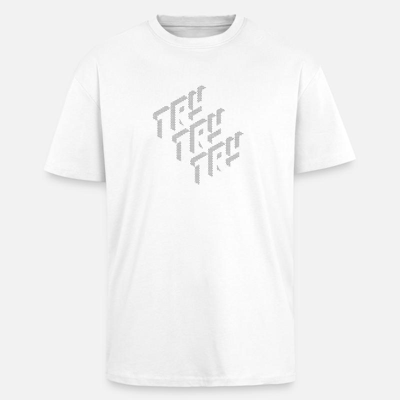 try isometrie black - Oversized Heavyweight Unisex T-Shirt - Weiß
