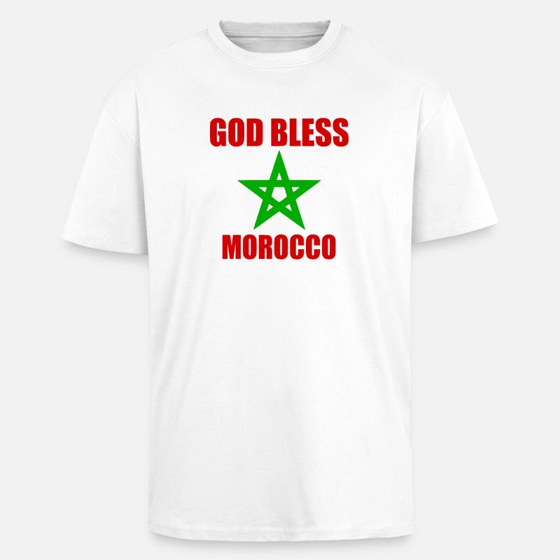 God bless morocco marokko - Oversized Heavyweight Unisex T-Shirt - Weiß