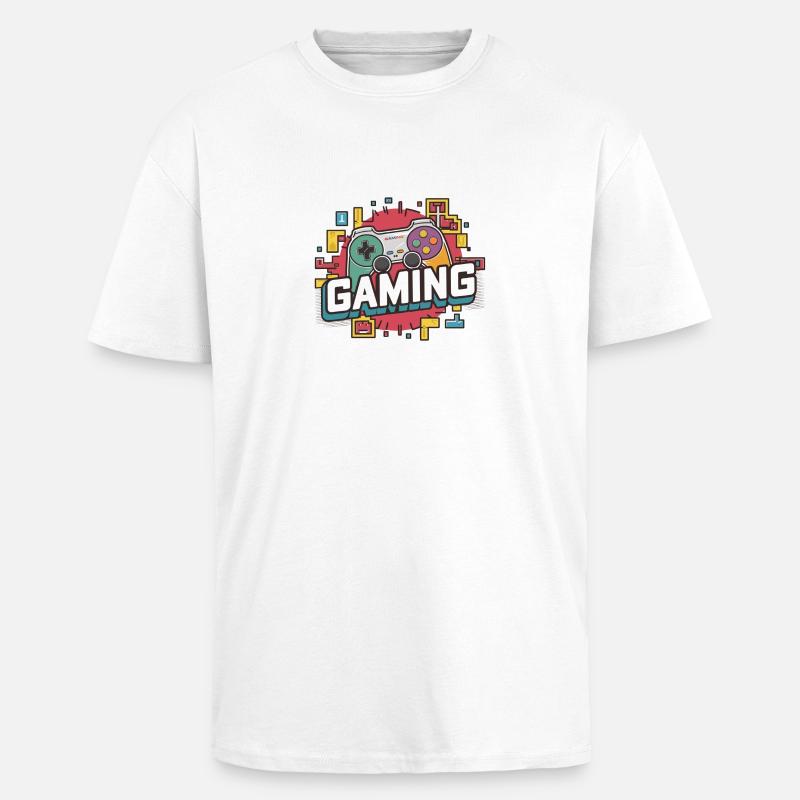 Gaming - Controller - Oversized Heavyweight Unisex T-Shirt - Weiß