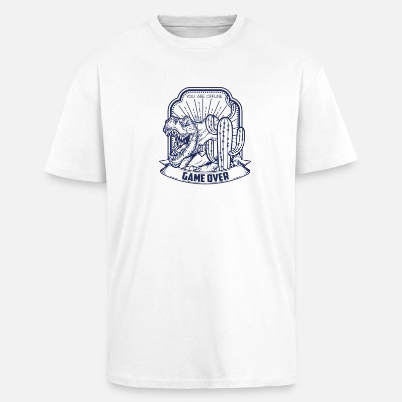 T Rex - Oversized Heavyweight Unisex T-Shirt - Weiß