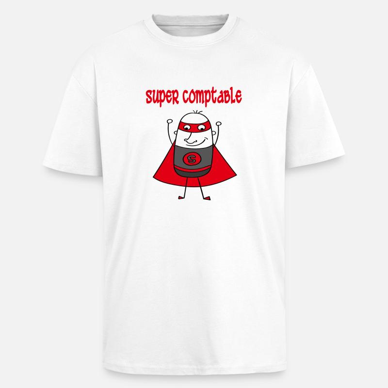 Super comptable - Oversized Heavyweight Unisex T-Shirt - Weiß