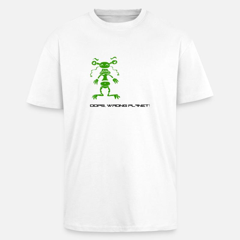 wrong_planet - Oversized Heavyweight Unisex T-Shirt - Weiß