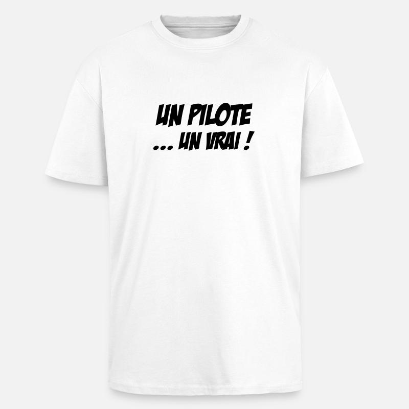 Rennfahrer / Pilot / Auto / Luftfahrt / Luft - Oversized Heavyweight Unisex T-Shirt - Weiß