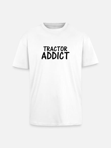 tractor addict - Unisex Oversized Heavyweight T-shirt - white