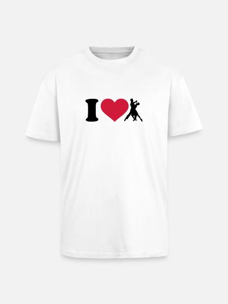 I love Dancing - Unisex Oversized Heavyweight T-shirt - white