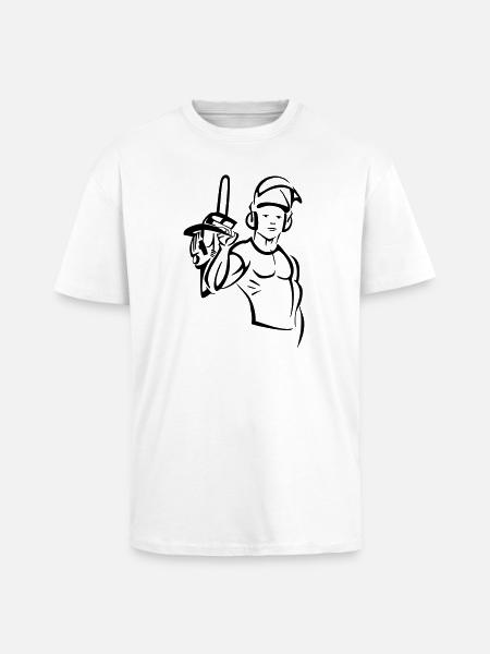 Élagueur à la tronçonneuse - T-shirt unisexe oversize épais - blanc
