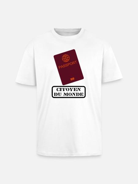 Weltbürger - Oversized Heavyweight Unisex T-Shirt - Weiß