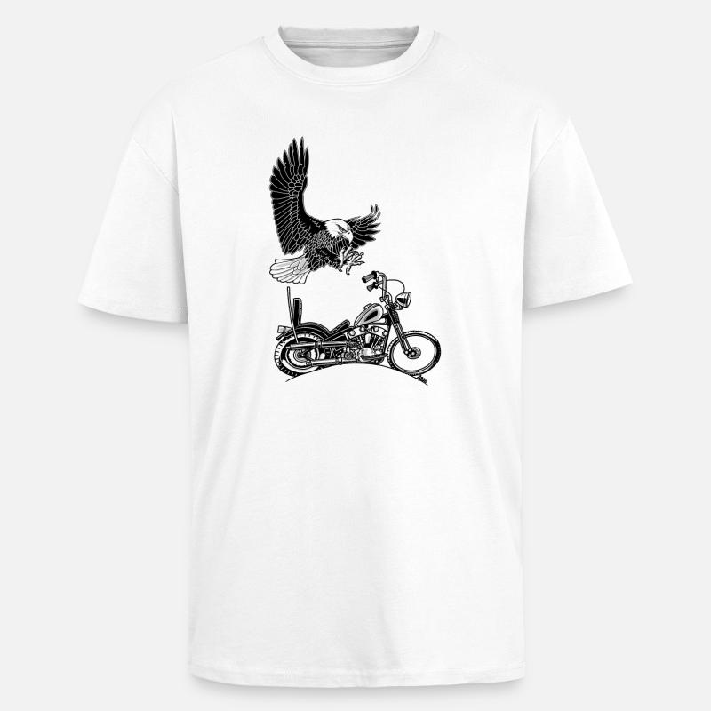 0906 Eagle Chopper Knöchelkopf - Oversized Heavyweight Unisex T-Shirt - Weiß