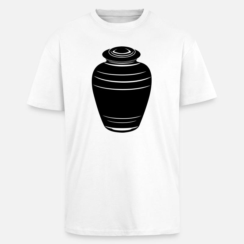 Cendres d’urne - T-shirt unisexe oversize épais - blanc