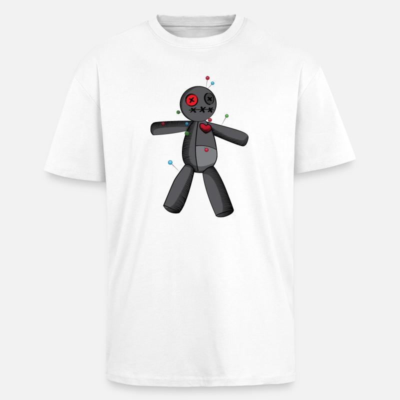 Phasmophobia Voodoo Puppe in schwarz - Oversized Heavyweight Unisex T-Shirt - Weiß