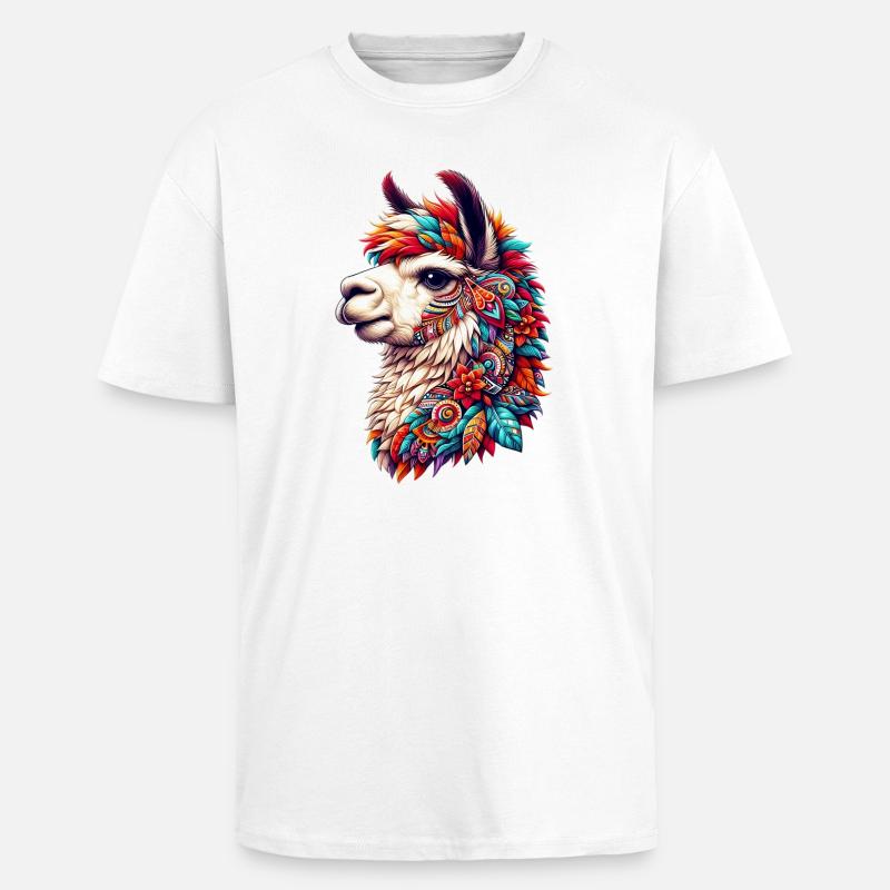 Alpaca - Unisex Oversized Heavyweight T-shirt - white