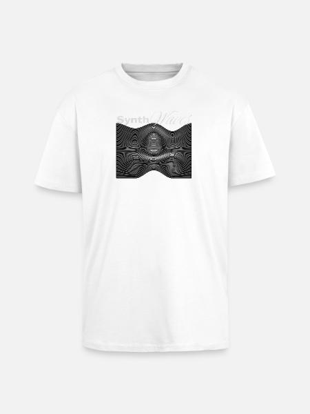 Synth waves Synthesizer - Unisex Oversized Heavyweight T-shirt - white