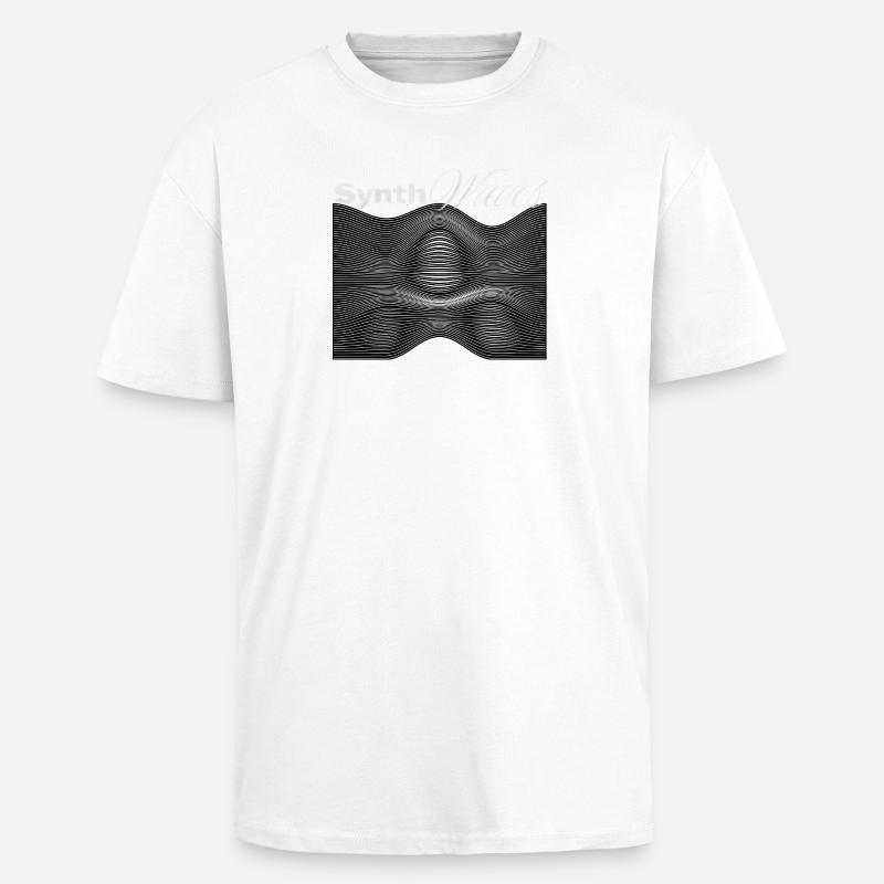 Synth waves Synthesizer - Unisex Oversized Heavyweight T-shirt - white
