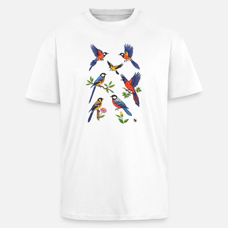 Lebendiger Eisvogelflug - Oversized Heavyweight Unisex T-Shirt - Weiß