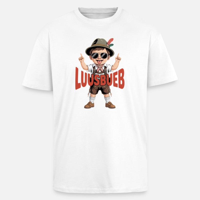 Luusbueb - T-shirt unisexe oversize épais - blanc