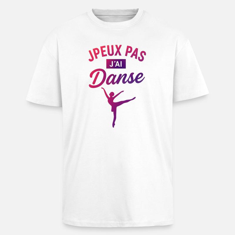 I Can't I Danced — Deliciously Pop - Oversized Heavyweight Unisex T-Shirt - Weiß