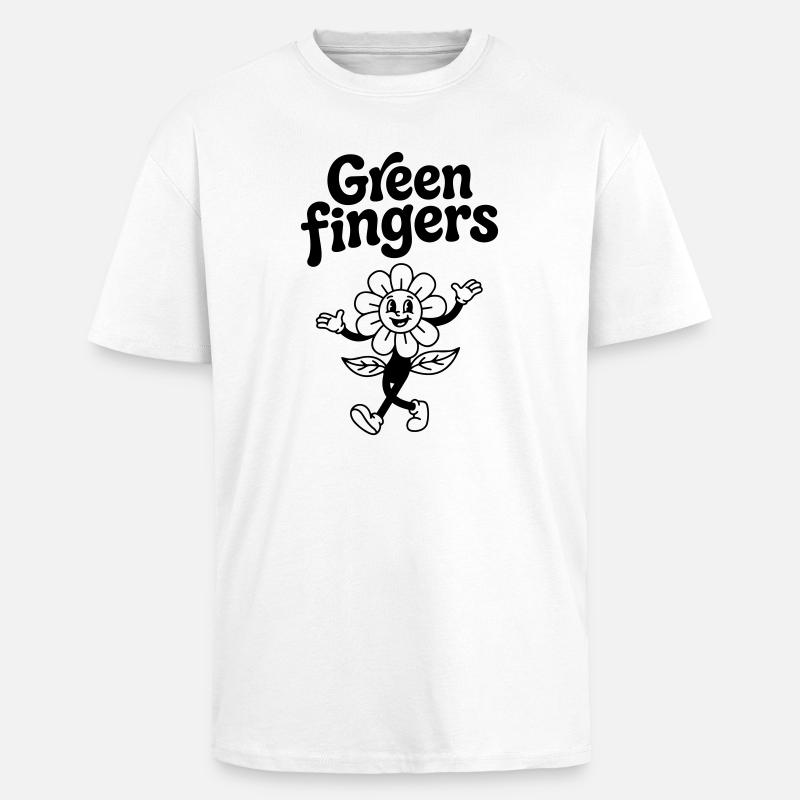 jardinage - T-shirt unisexe oversize épais - blanc