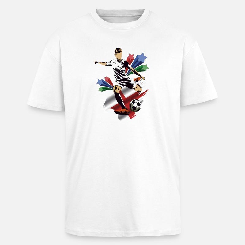 Inglaterra - Angleterre - Drapeaux - T-shirt unisexe oversize épais - blanc