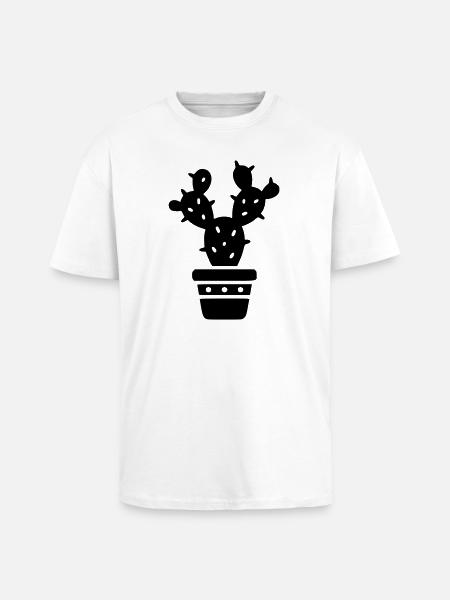 Cactus plante succulente maman botanique - T-shirt unisexe oversize épais - blanc
