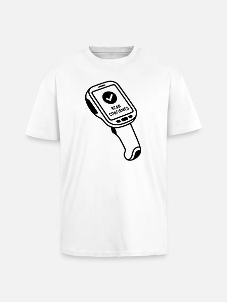 scan - Unisex Oversized Heavyweight T-shirt - white
