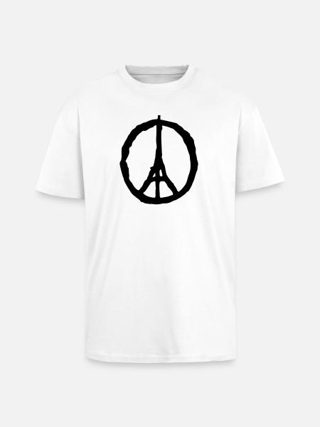 peace paris - Oversized Heavyweight Unisex T-Shirt - Weiß