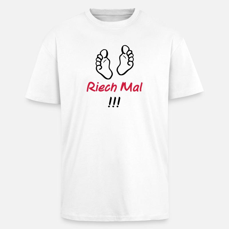 riech_mal - Oversized Heavyweight Unisex T-Shirt - Weiß