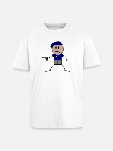 Polizist Cop - Oversized Heavyweight Unisex T-Shirt - Weiß