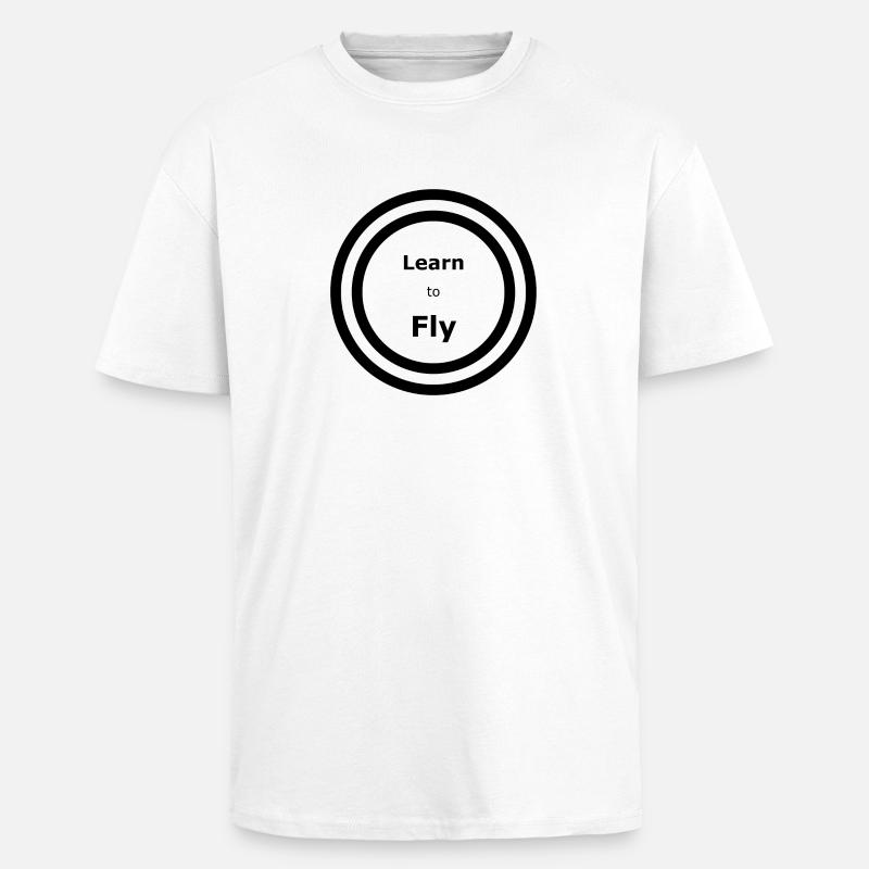 Learn to Fly - Songtext - Oversized Heavyweight Unisex T-Shirt - Weiß