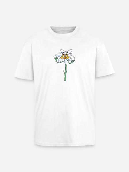 edelweiss - Unisex Oversized Heavyweight T-shirt - white