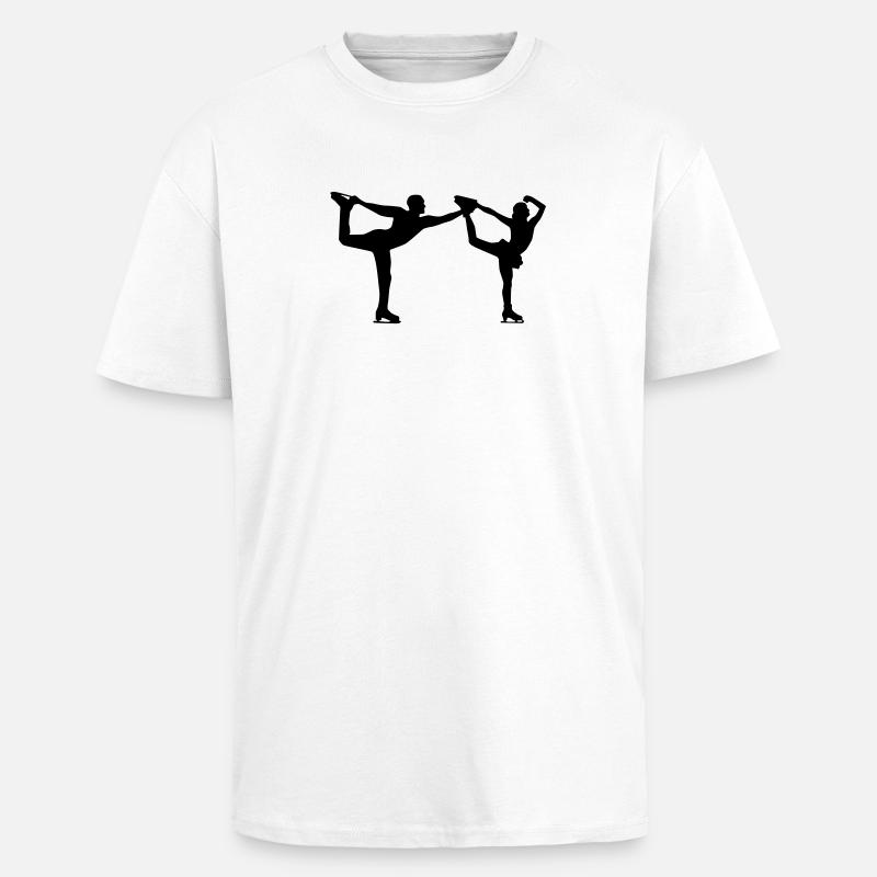 Eiskunstlauf - Oversized Heavyweight Unisex T-Shirt - Weiß