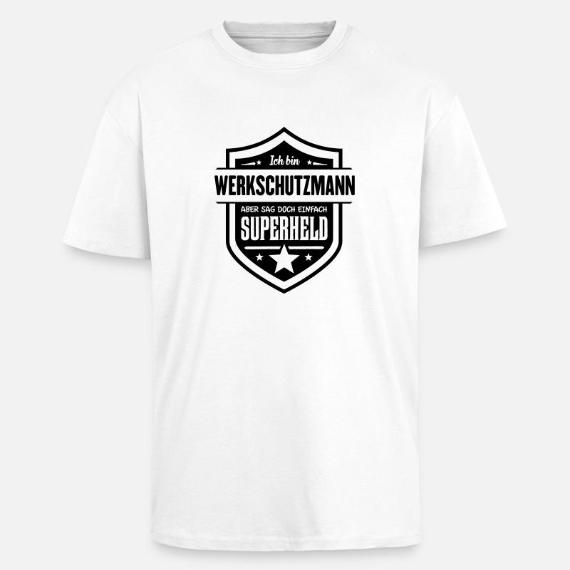 Super Werkschutzmann - Oversized Heavyweight Unisex T-Shirt - Weiß