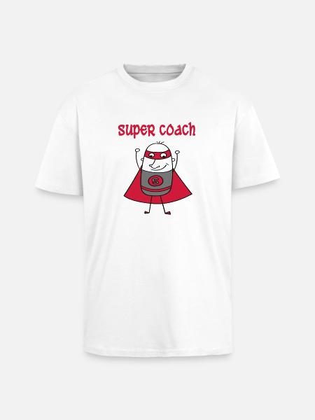 Super coach - Oversized Heavyweight Unisex T-Shirt - Weiß