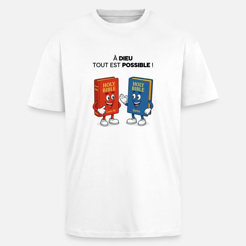 Bible T-Shirt - T-shirt unisexe oversize épais - blanc