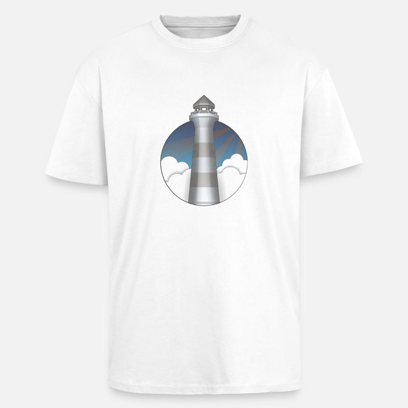 Leuchtturm - Oversized Heavyweight Unisex T-Shirt - Weiß