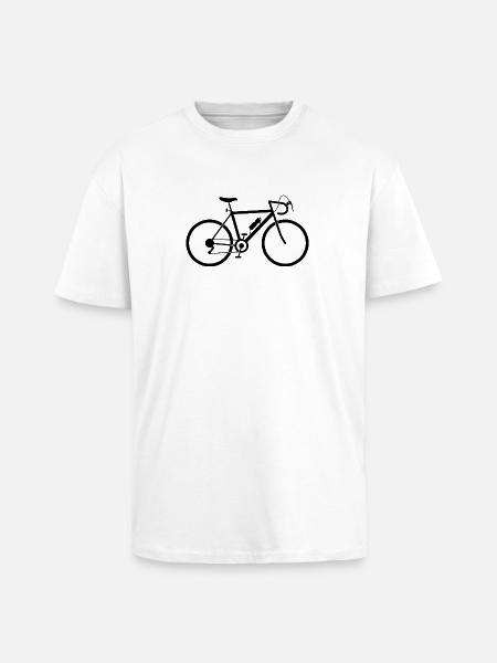 A fast road bike - Unisex Oversized Heavyweight T-shirt - white