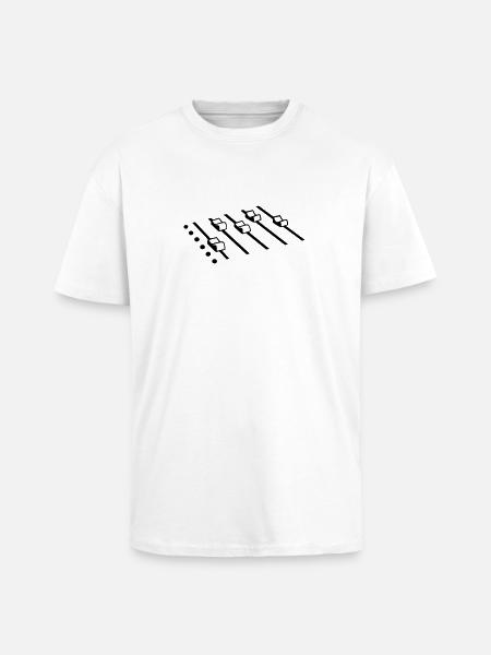 DJ - T-shirt unisexe oversize épais - blanc
