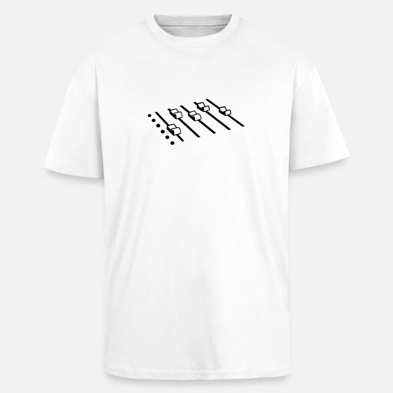 DJ - T-shirt unisexe oversize épais - blanc