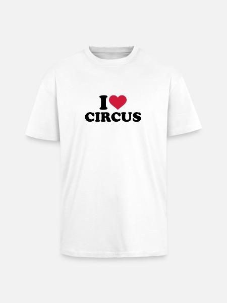Zirkus - Oversized Heavyweight Unisex T-Shirt - Weiß