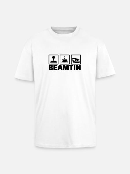Beamtin - Oversized Heavyweight Unisex T-Shirt - Weiß