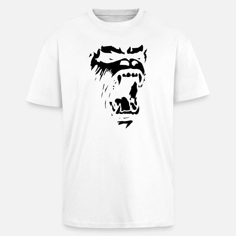 Gorilla - T-shirt unisexe oversize épais - blanc