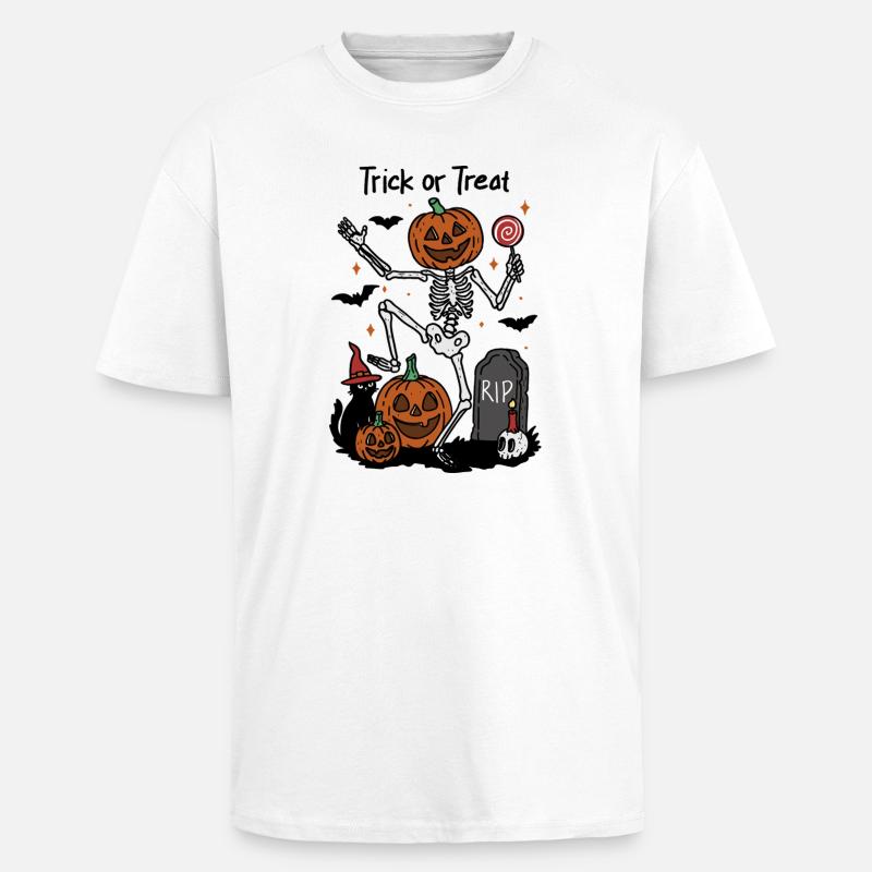 Süßes oder Saures Tanzen - Oversized Heavyweight Unisex T-Shirt - Weiß